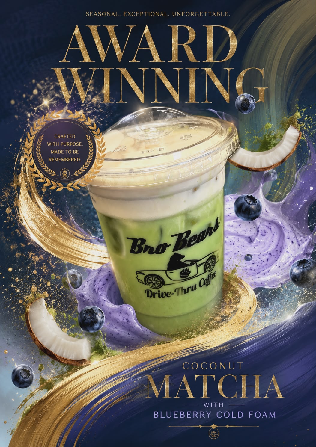 Matcha green tea drink